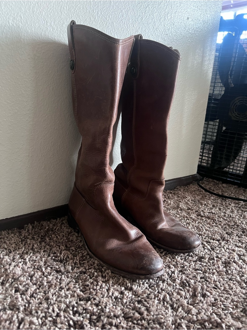 Frye Melissa Button Riding Boots - Cognac - Sz 7.5 - Picture 4 of 5